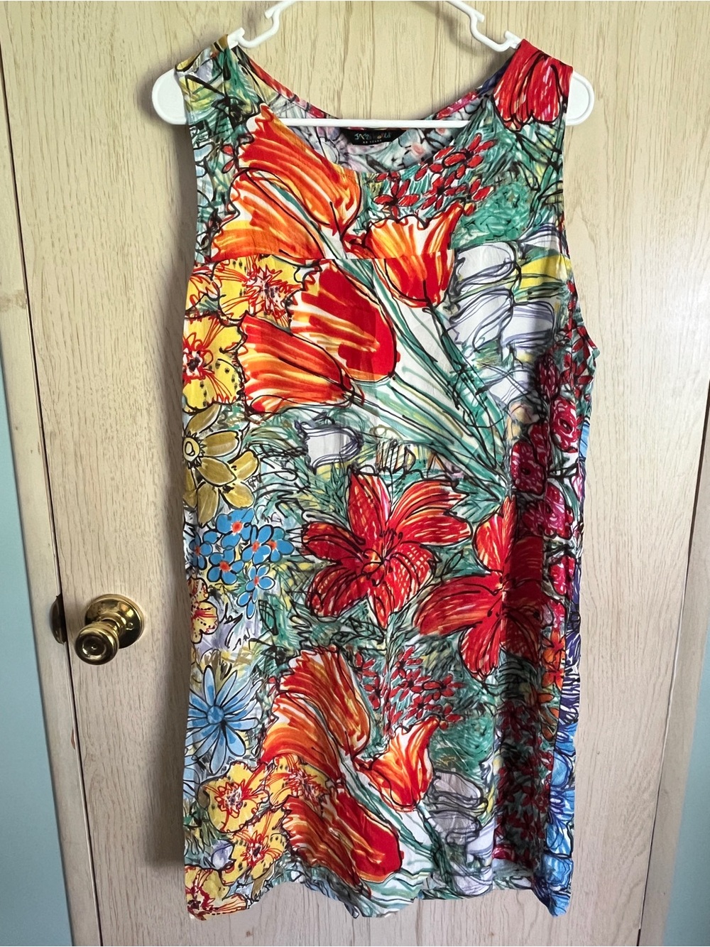 JAMS WORLD Hawaii Sleeveless Shift Dress EDEN Floral Print Sz XL - Picture 2 of 10
